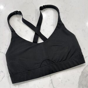 Victorias Secret Black Women's Cross-Back Sports Bra XSmall